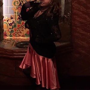 Vintage 1920’s Gatsby Cabaret Flapper dress black velvet material sz M/L.